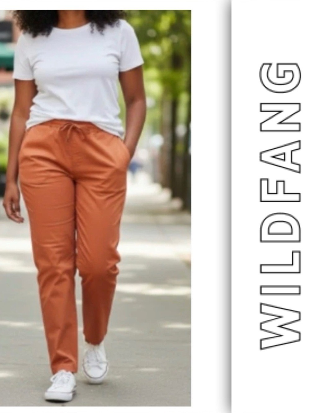 Wildfang The Essential Drawstring Pants - Rust orange